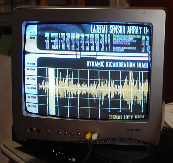 Sensor Readings on TV Monitor