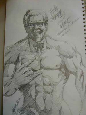 Colonel Sanders on Steroids - Artist Unknown