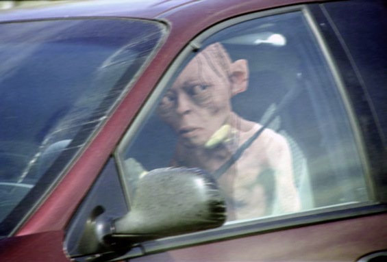 Smeagol Behind Wheel - Artist Unknown