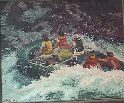 rafting painting