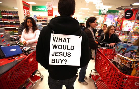 jesus shopping